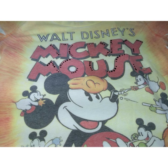 Walt Disney's Mickey Mouse Mickeys Nightmare Tie Dye  T-shirt Burn Out Size L - Picture 3 of 5